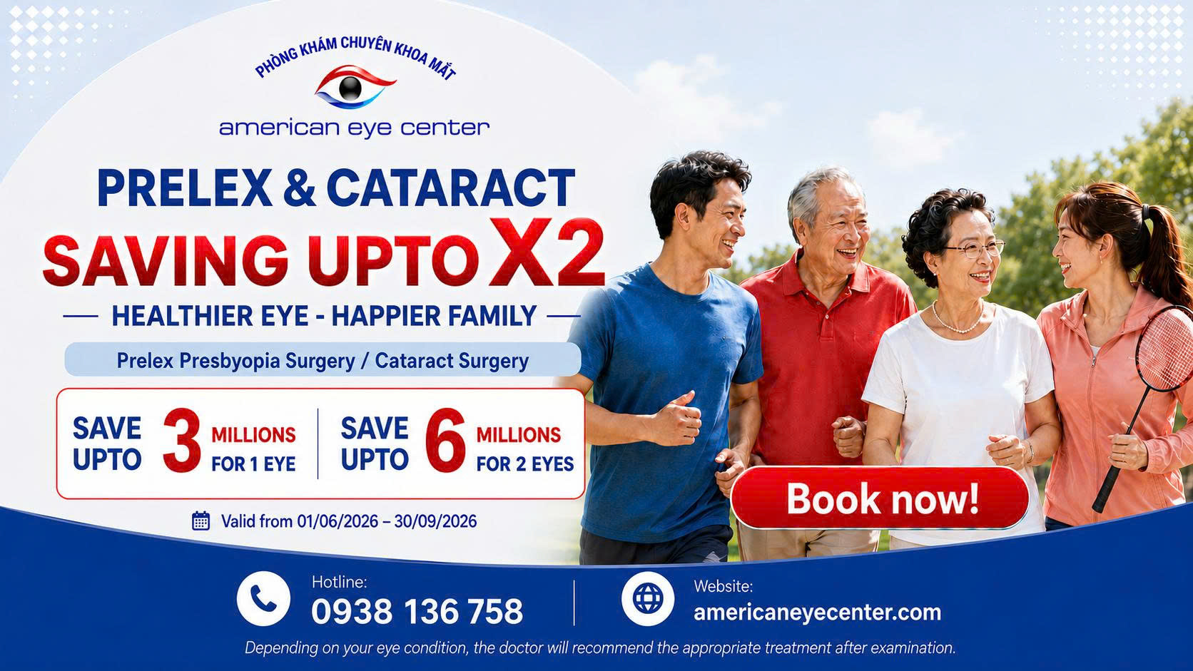 Khuyến mãi phẫu thuật lão thị PRELEX tại American Eye Center Vietnam